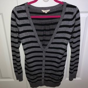 KIDS STRIPPED SWEATER WITH GLITTER DETAILING